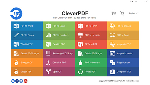 CleverPDF สำหรับ Windows: เครื่องมือ PDF 24-in-1 screenshot