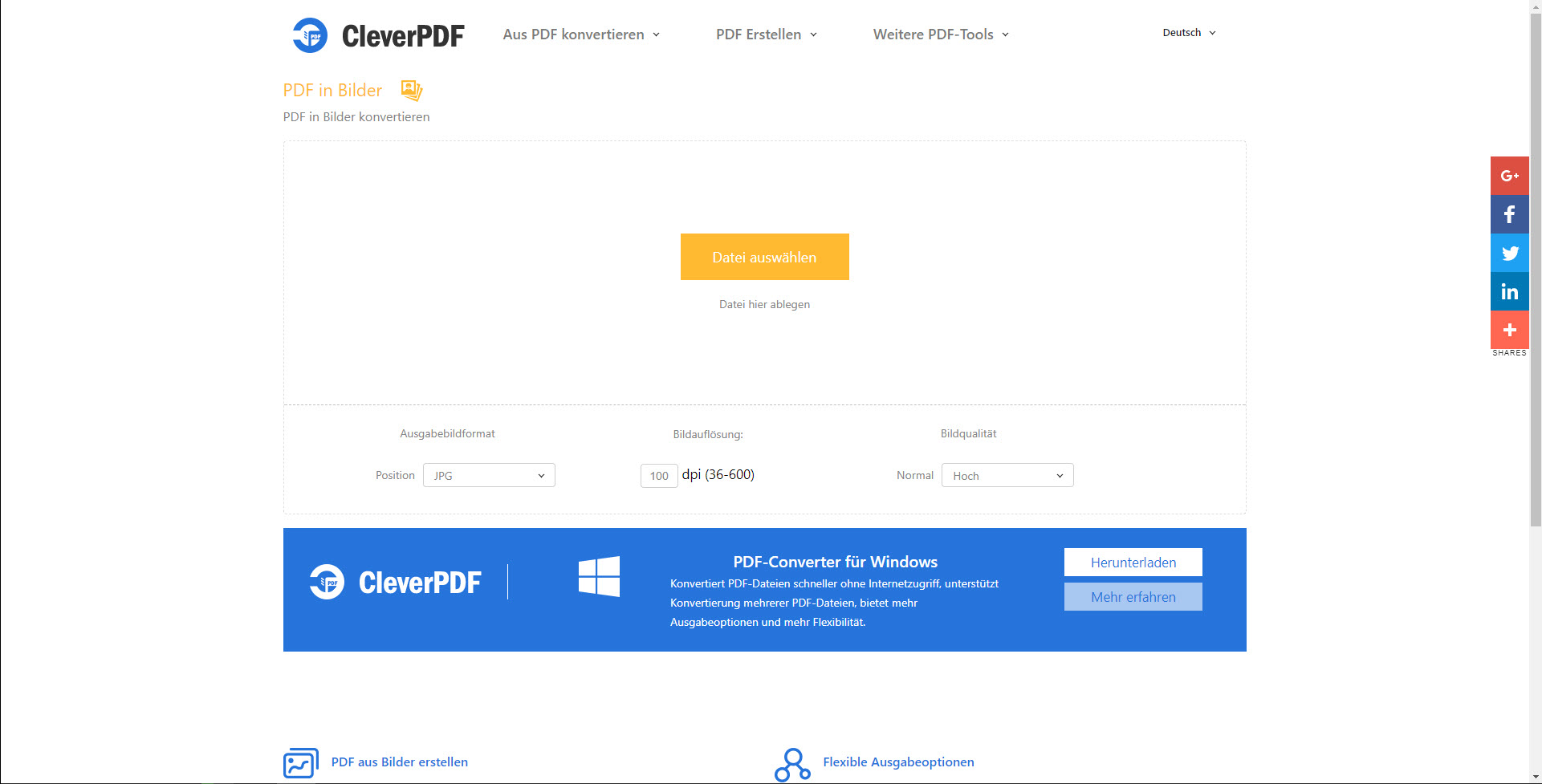 PDF in JPG umwandeln - online & kostenlos - CleverPDF