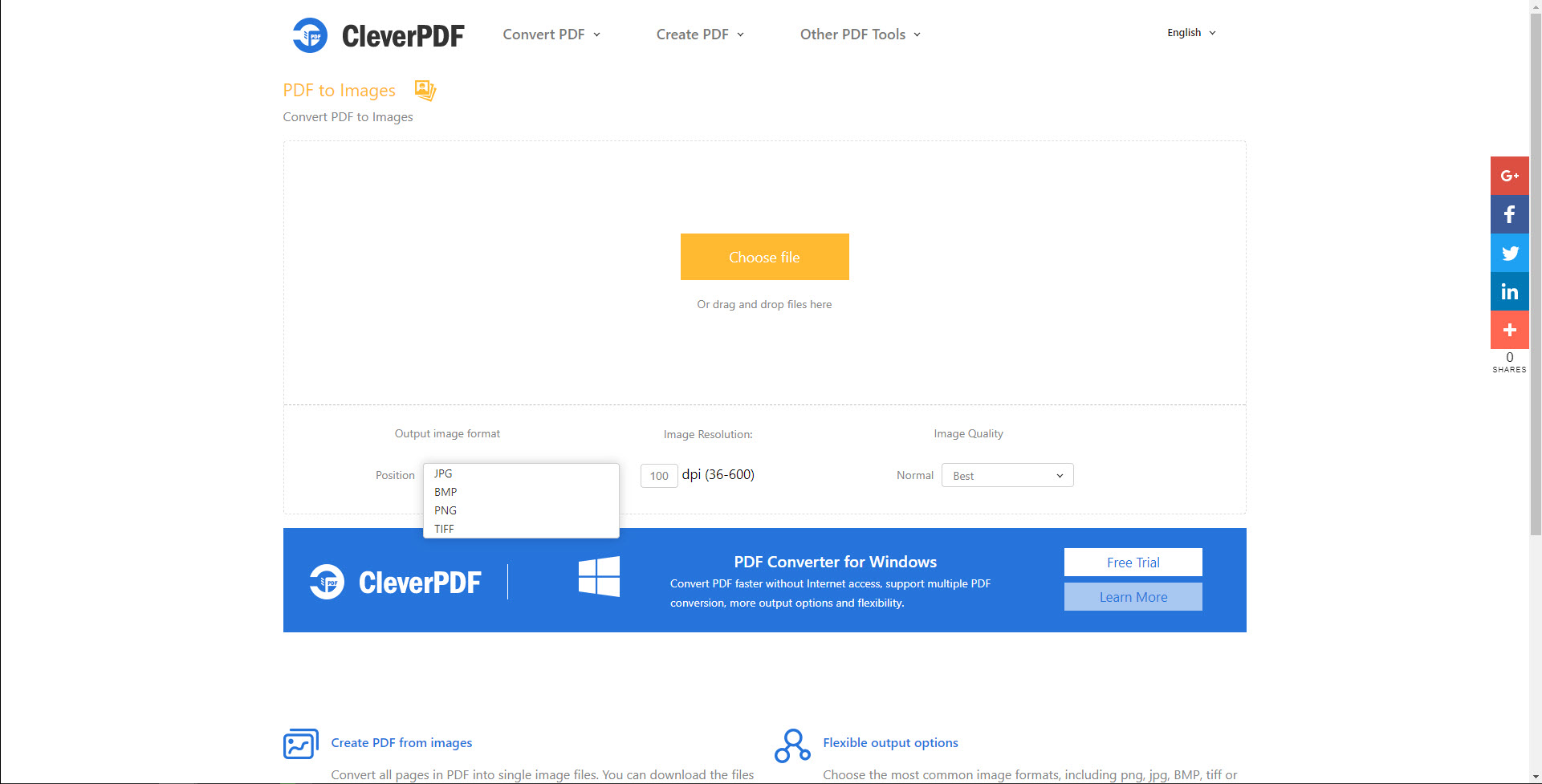 Convert PDF to Images Format Online for Free - PDF to JPG, PNG, BMP -  CleverPDF.com