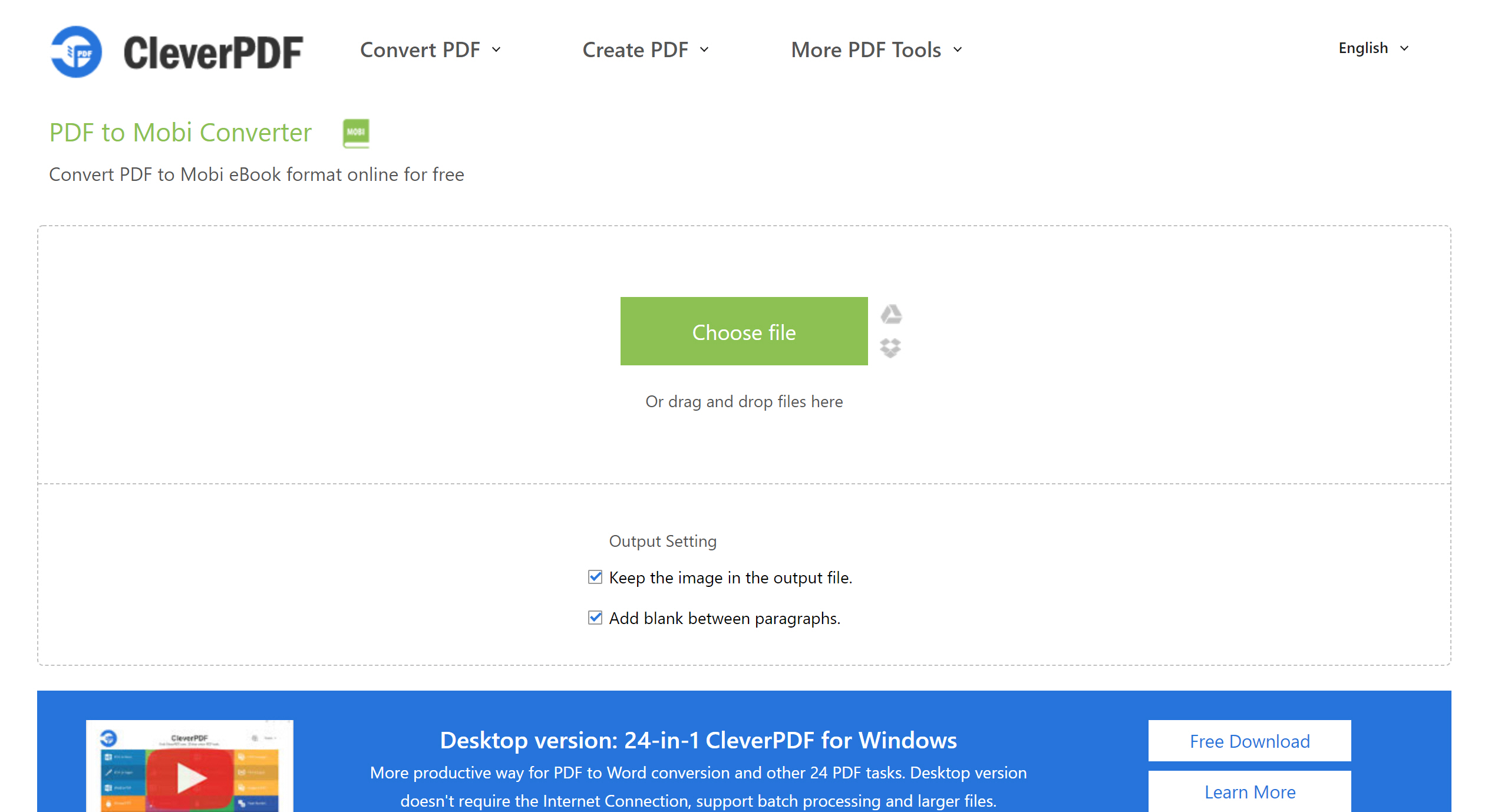 mobi file to pdf