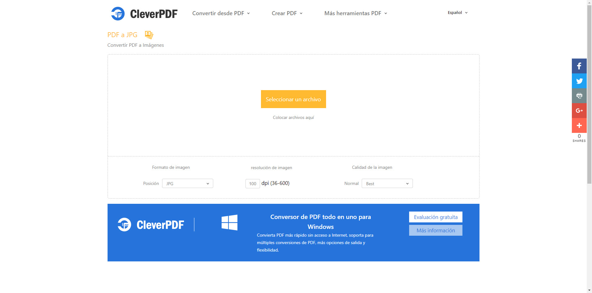 Convertir pdf a im genes online y gratis cleverpdf