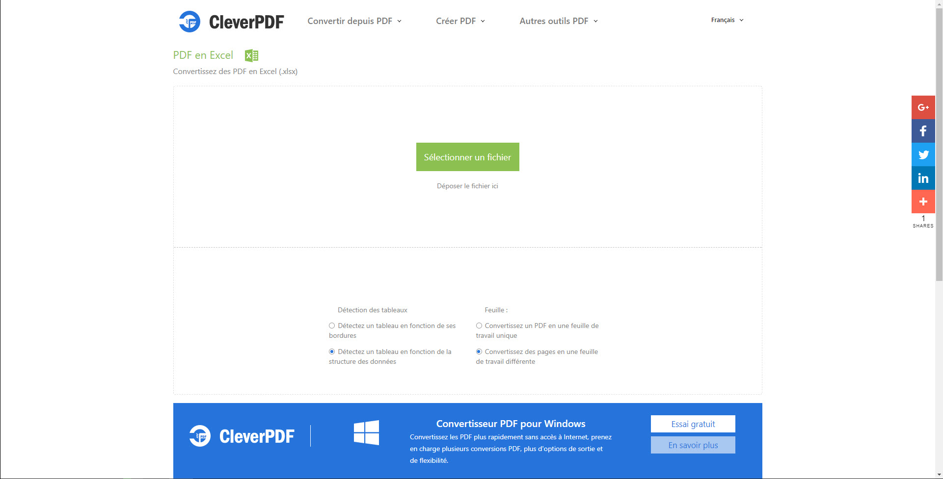 convertir pdf en excel en ligne - gratuit